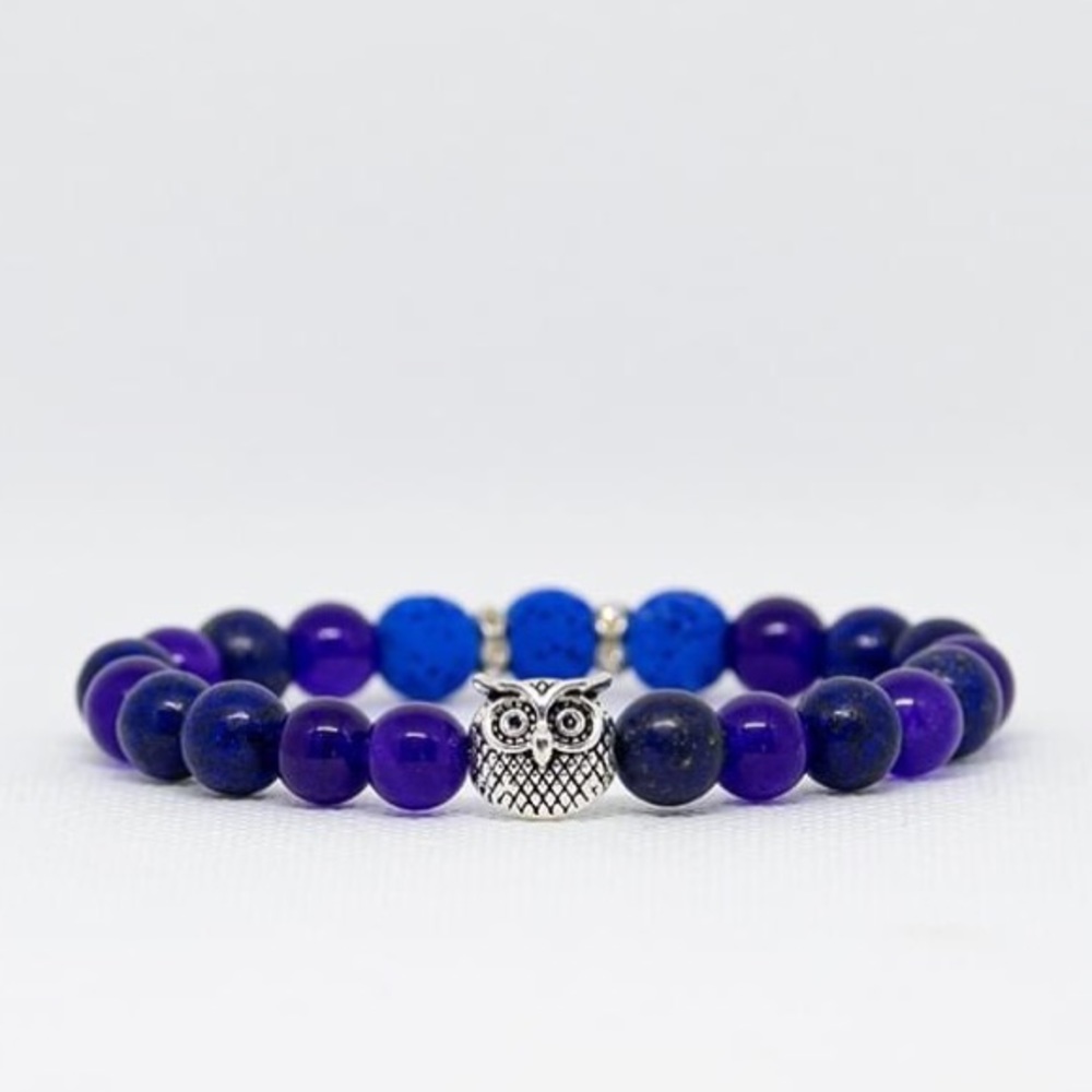 Handmade Owl Stone Bracelet